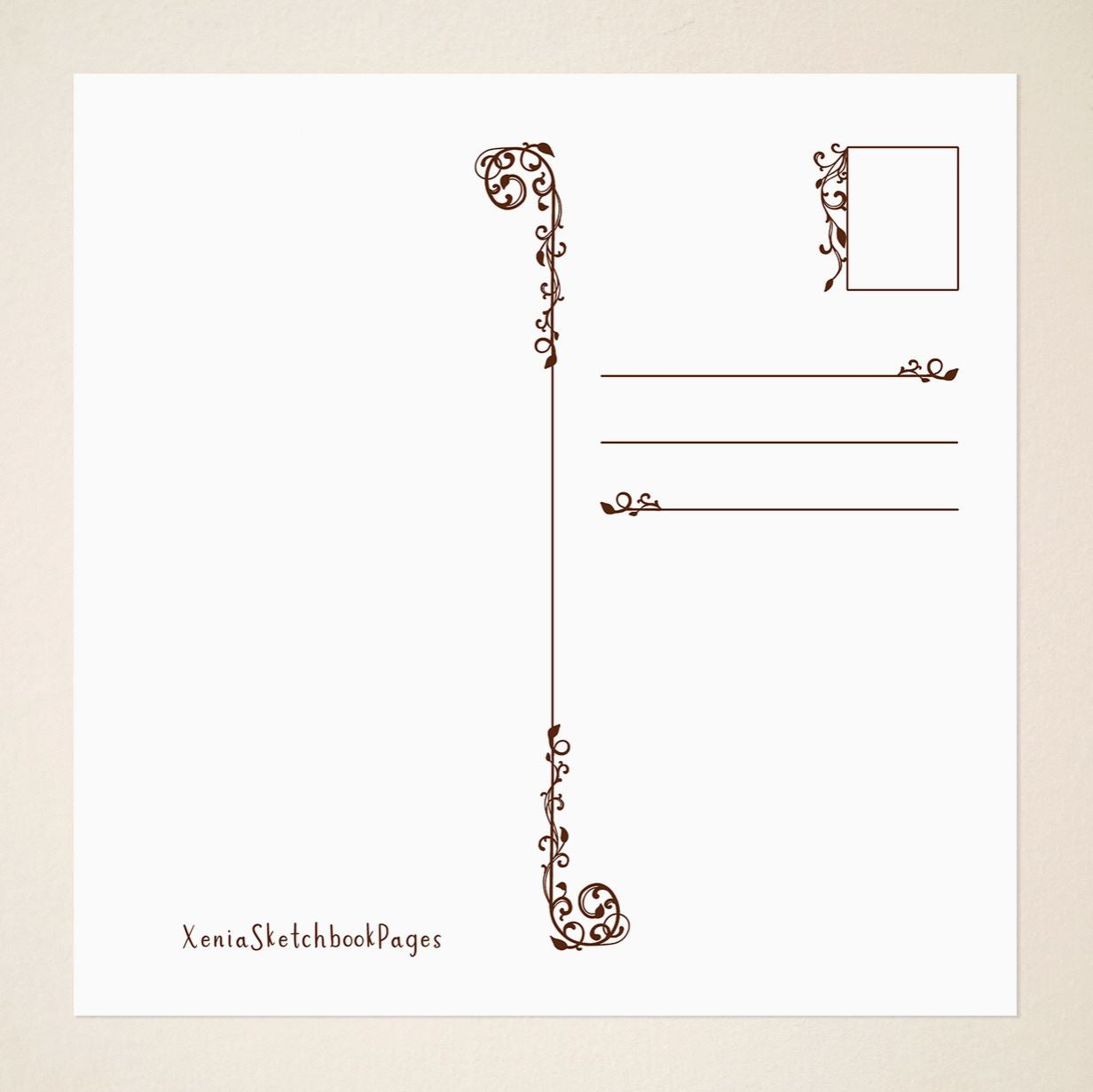 Carte postale ou de vœux - Un chat de jardin