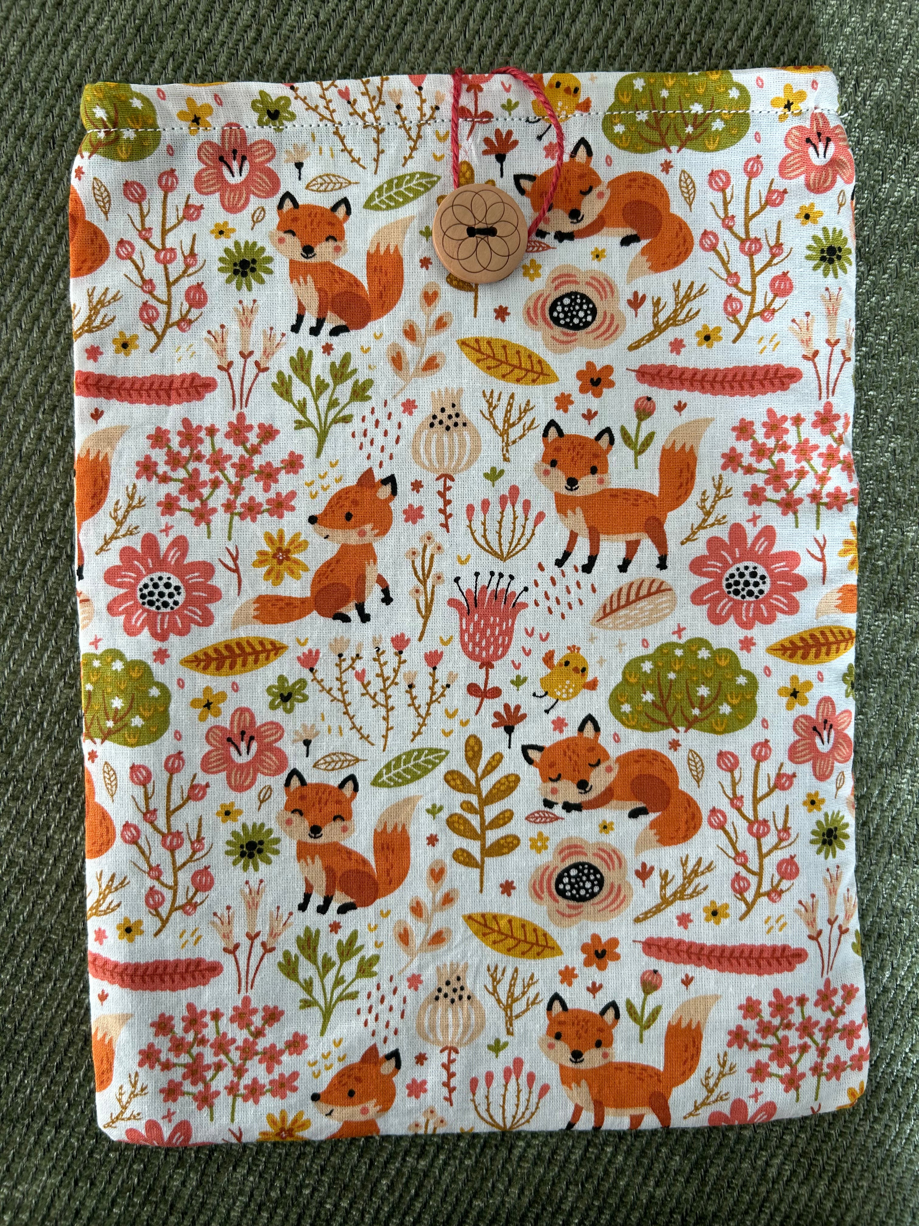 Housse protège livre - Pièce unique - Renard