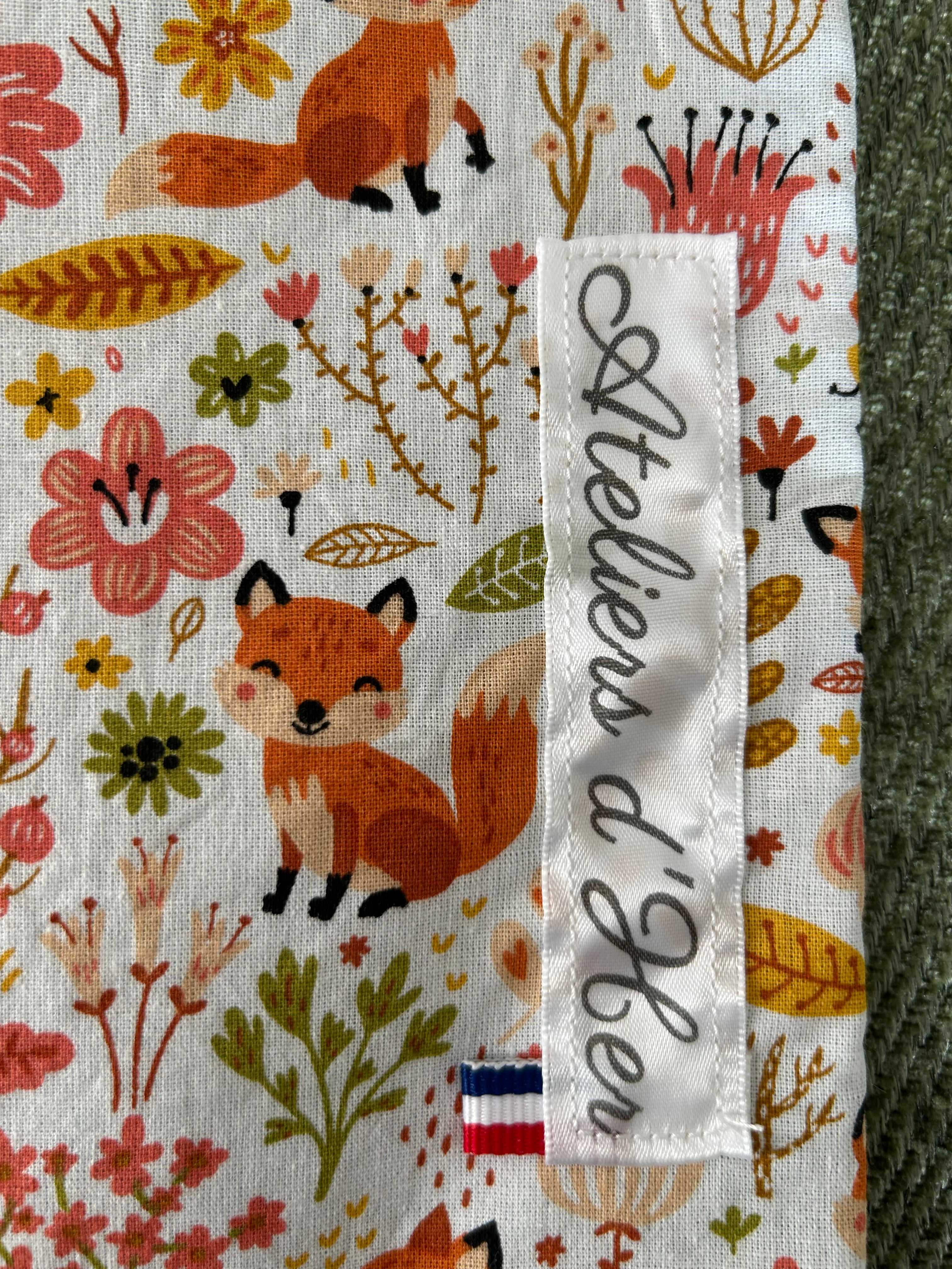 Housse protège livre - Pièce unique - Renard