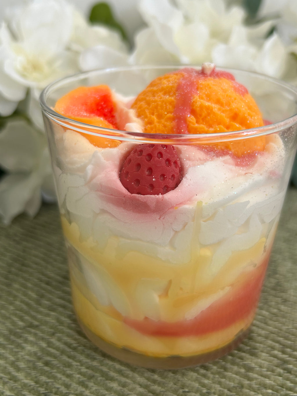 Bougie gourmande Pêche Melba