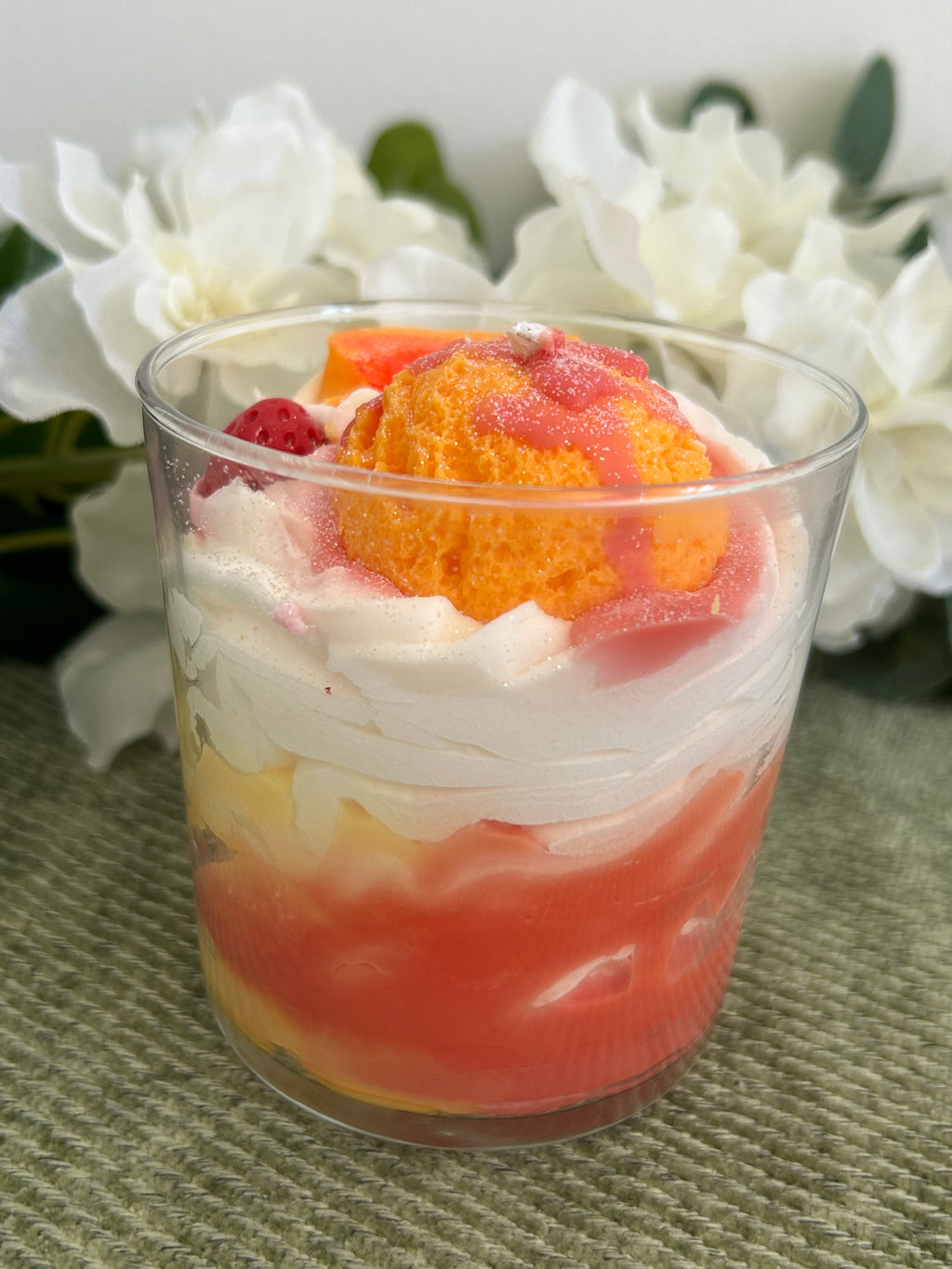 Bougie gourmande Pêche Melba